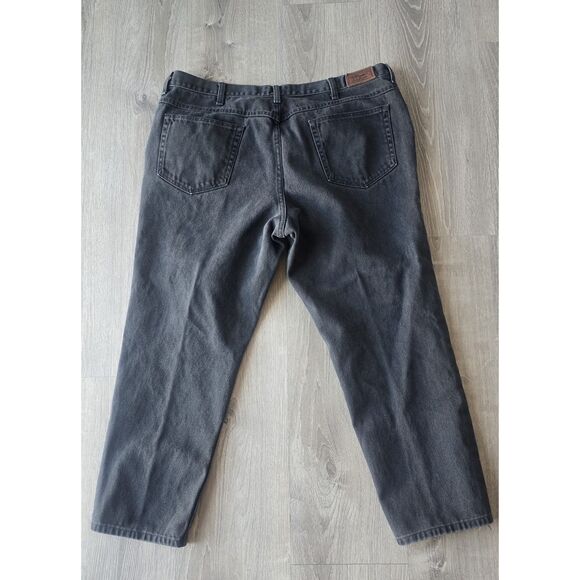 2- LL Bean Mens Jeans 42x28 Medium Wash Blue/ Black - See Current Measurements - Picture 10 of 10